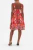 SHORT DRESS WITH FITTED BODICE RUFFLE SOME FEATHERS sold by Camilla