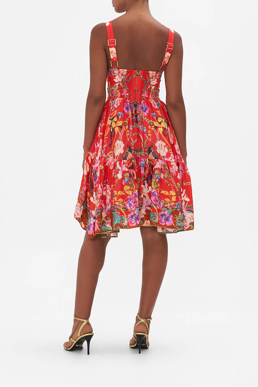 SHORT DRESS WITH FITTED BODICE RUFFLE SOME FEATHERS sold by Camilla product image thumbnail 2