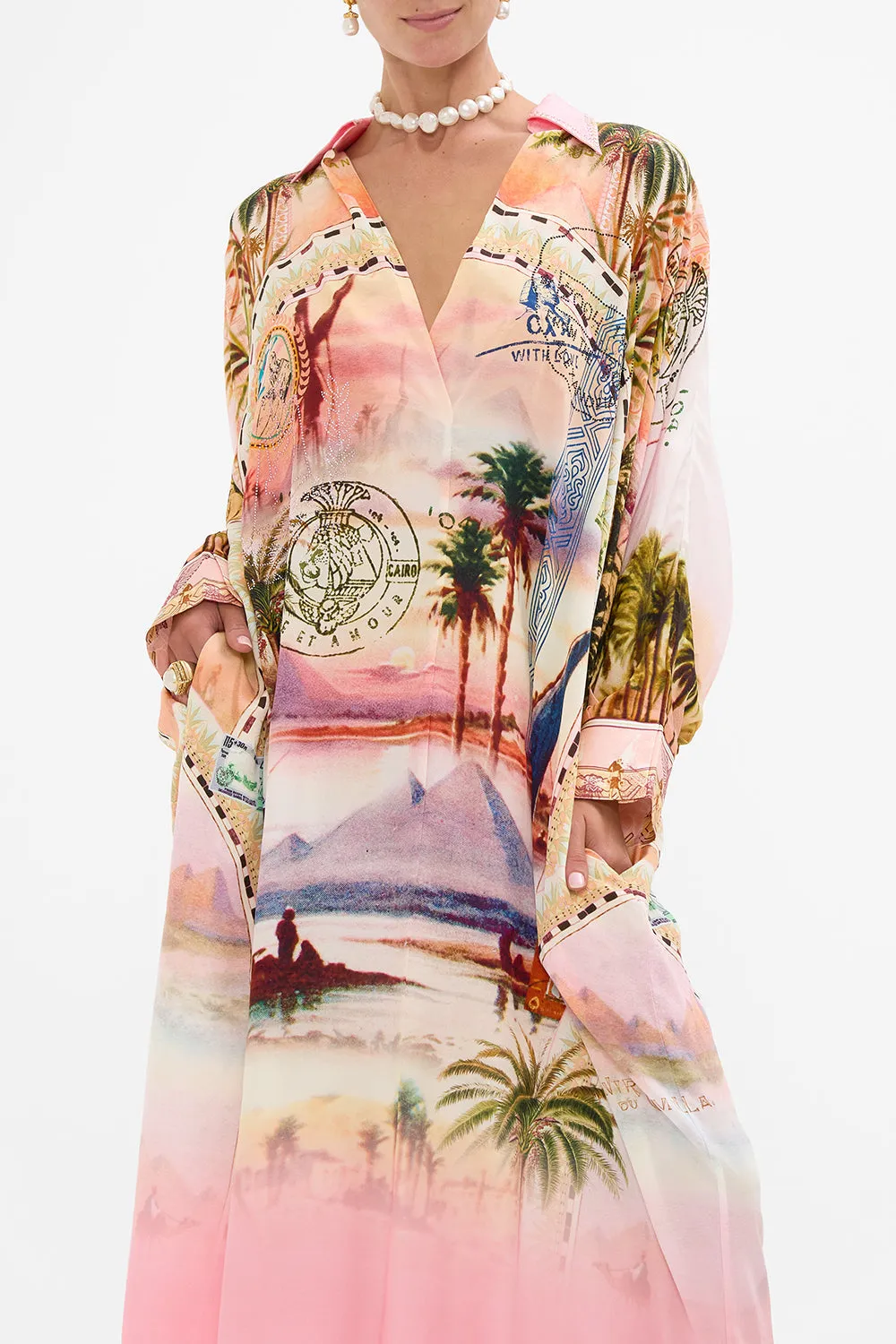 WING COLLAR KAFTAN MILLAS GOT MAIL sold by Camilla product image thumbnail 5