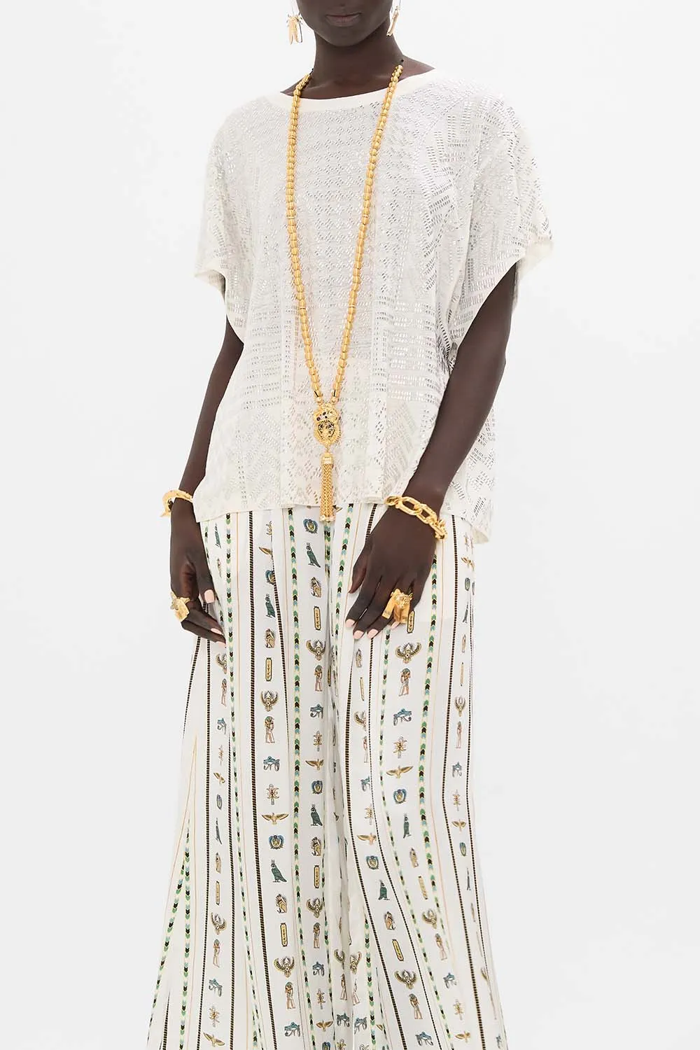 T-SHIRT WITH DROPPED ARMHOLE VALLEY OF THE QUEENS sold by Camilla product image thumbnail 5