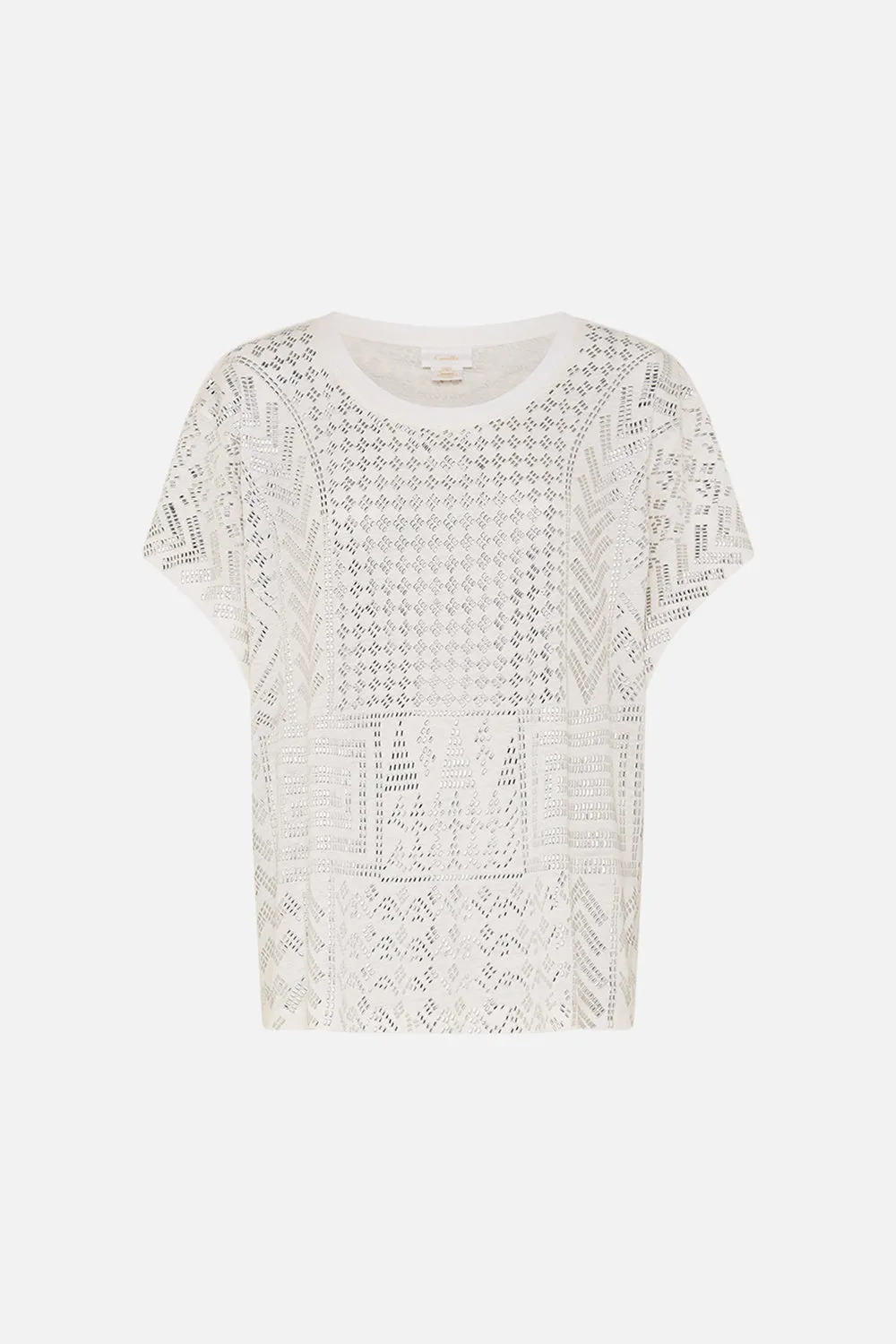 T-SHIRT WITH DROPPED ARMHOLE VALLEY OF THE QUEENS sold by Camilla product image thumbnail 3