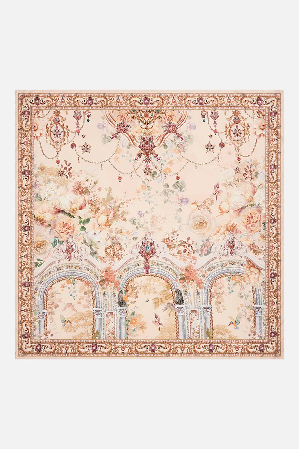 SILK SQUARE SCARF ADORNED IN ANTIQUITY sold by Camilla product image thumbnail 2