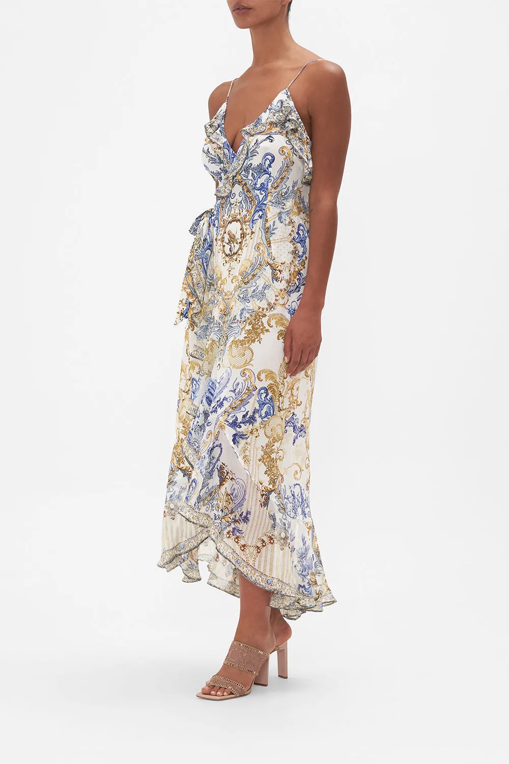 LONG WRAP DRESS WITH FRILL SOUL SEARCHING sold by Camilla product image thumbnail 2