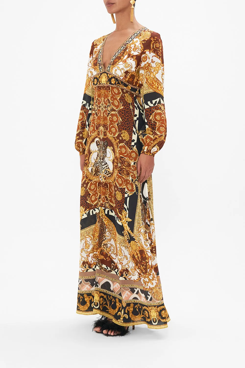PRINTED LANTERN SLEEVE DRESS FEELING FRESCO sold by Camilla product image thumbnail 4