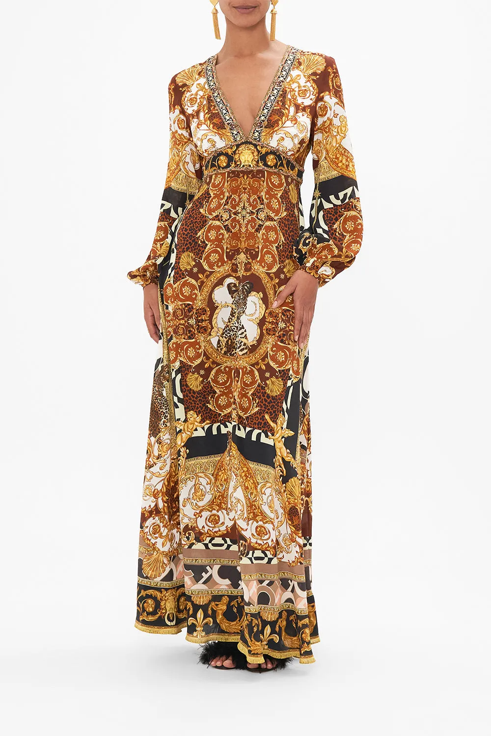 PRINTED LANTERN SLEEVE DRESS FEELING FRESCO sold by Camilla