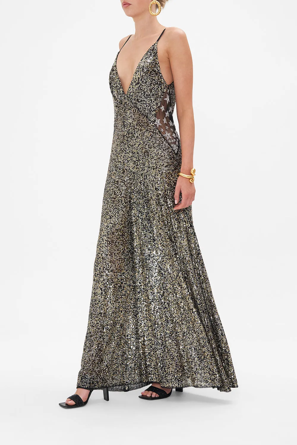 JUMPSUIT WITH LACE INSERT CHAOS IN THE COSMOS sold by Camilla product image thumbnail 4