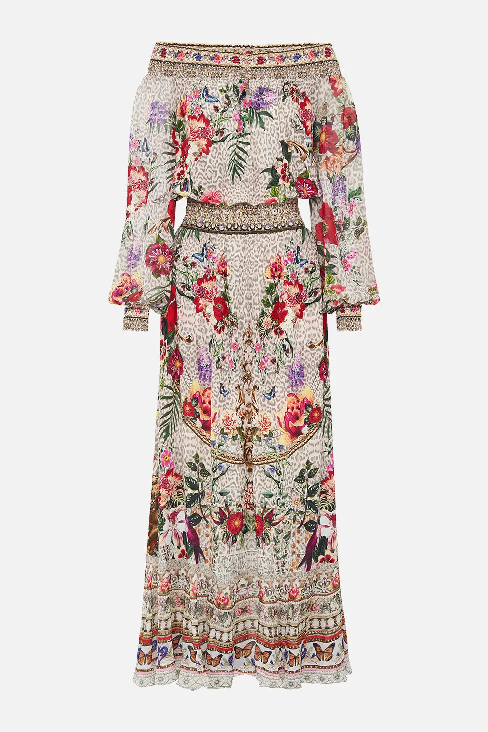 OFF SHOULDER SHIRRED DRESS LEOS BOUQUET sold by Camilla product image thumbnail 3