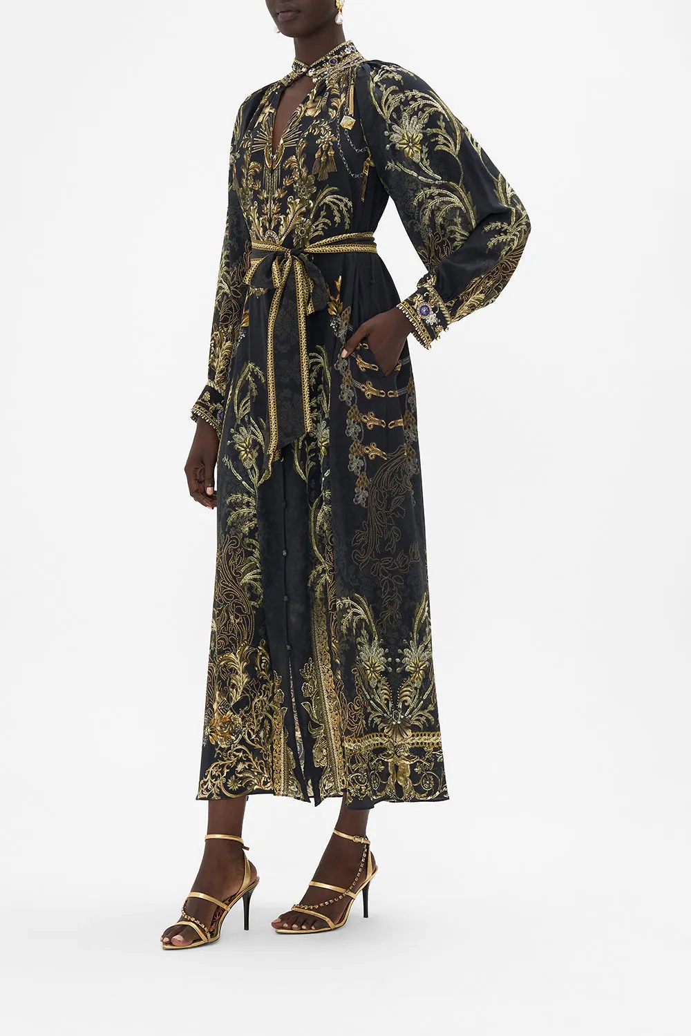 RAGLAN SLEEVE MIDI SHIRT DRESS THE NIGHT IS NOIR sold by Camilla product image thumbnail 4