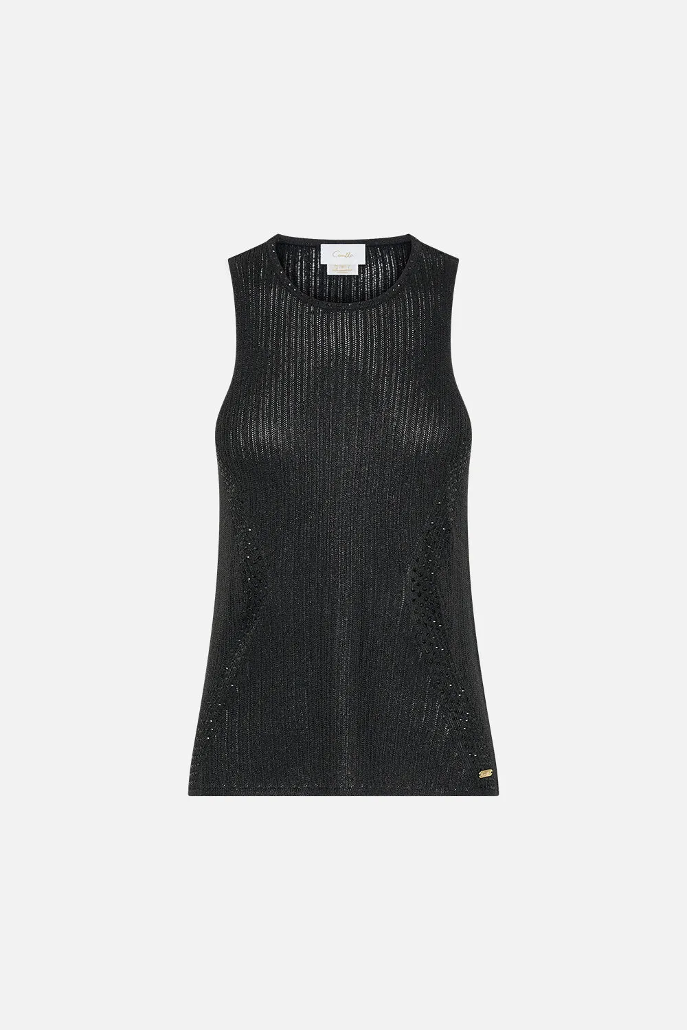 CREW NECK KNIT CAMI - BLACK NOUVEAU NOIR sold by Camilla product image thumbnail 3