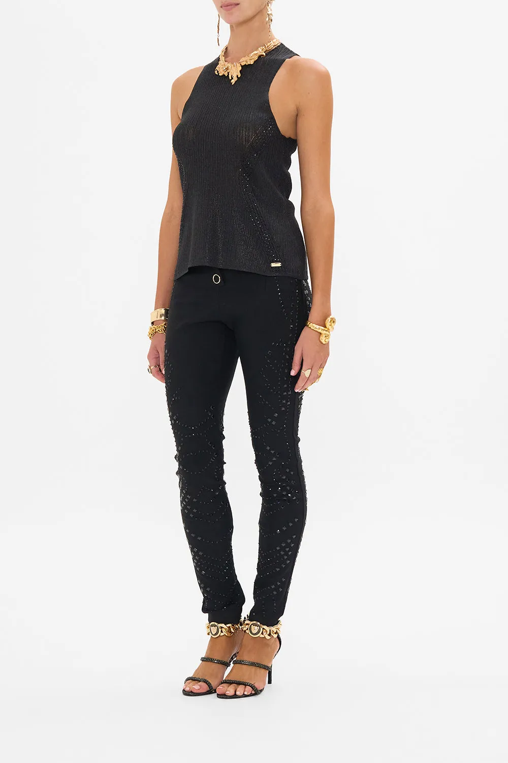 CREW NECK KNIT CAMI - BLACK NOUVEAU NOIR sold by Camilla product image thumbnail 4