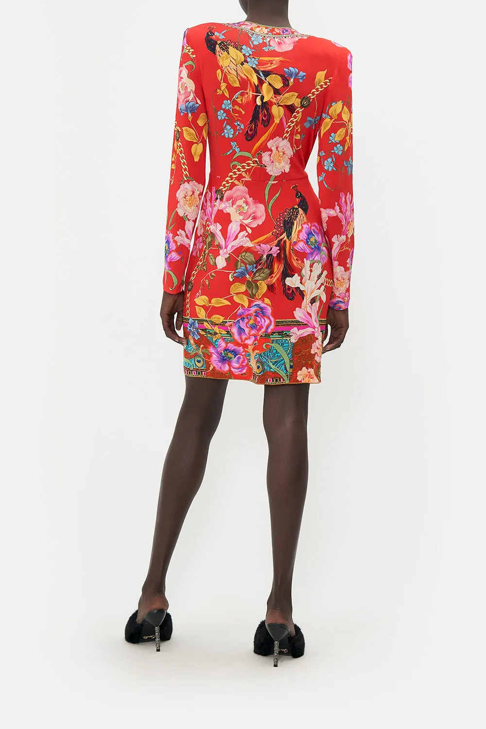 V-NECK CROSS FRONT DRESS RUFFLE SOME FEATHERS sold by Camilla product image thumbnail 2