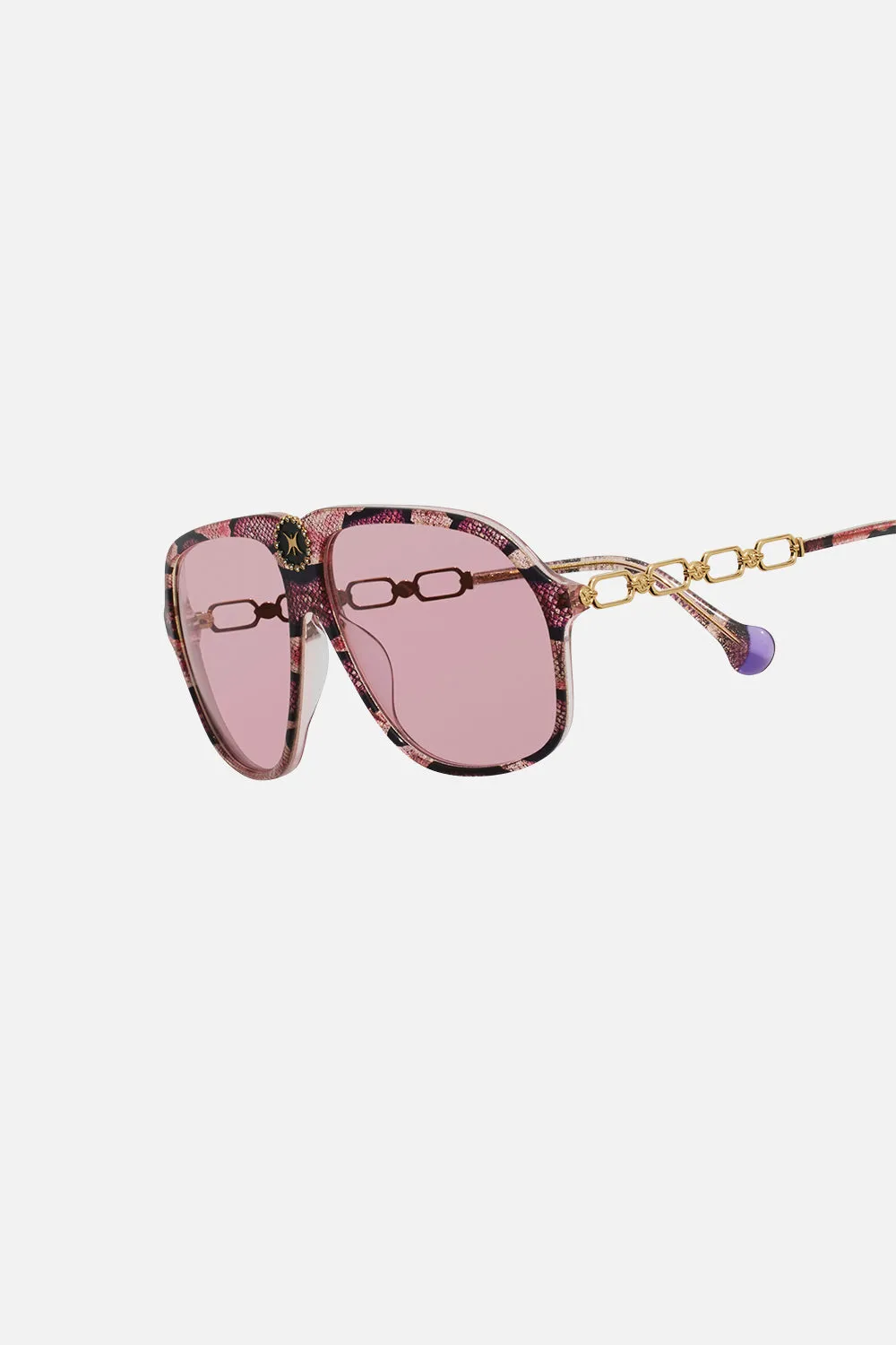 THE HEIRESS SUNGLASSES PINK GLITTER SNAKE sold by Camilla product image thumbnail 3