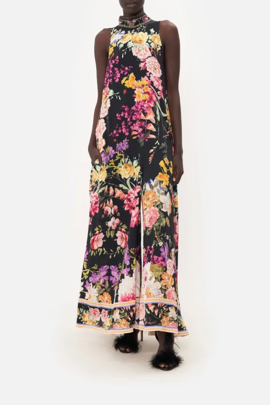 HIGH NECK WIDE FLARED JUMPSUIT LIBERTINE LADY sold by Camilla