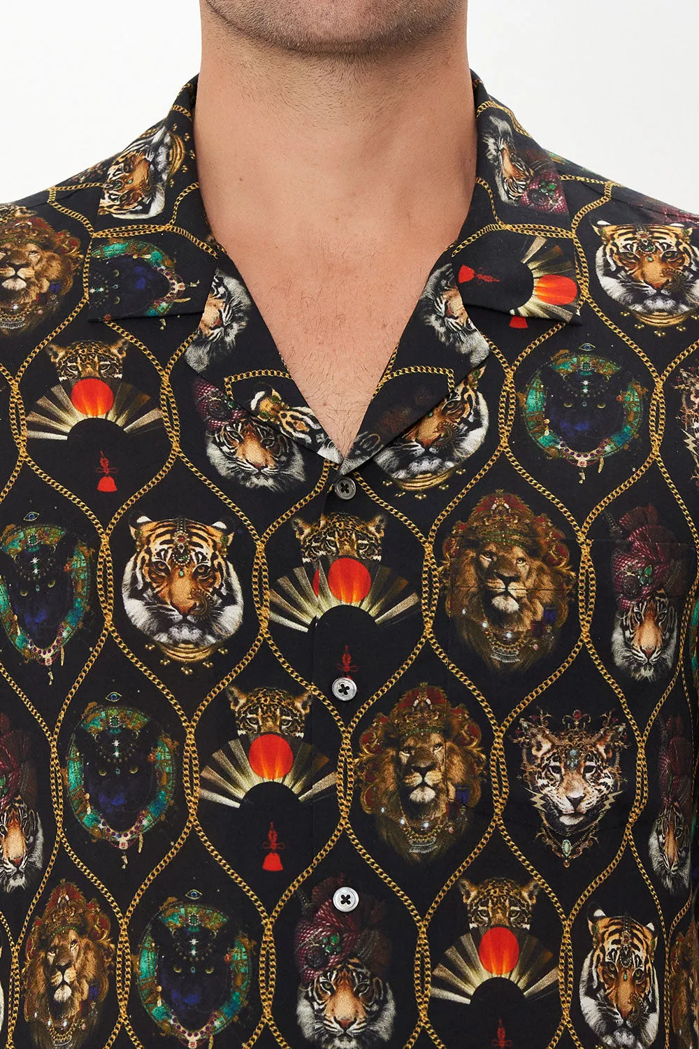 SHORT SLEEVE CAMP COLLARED SHIRT JAGGIS JEWELS sold by Camilla product image thumbnail 5