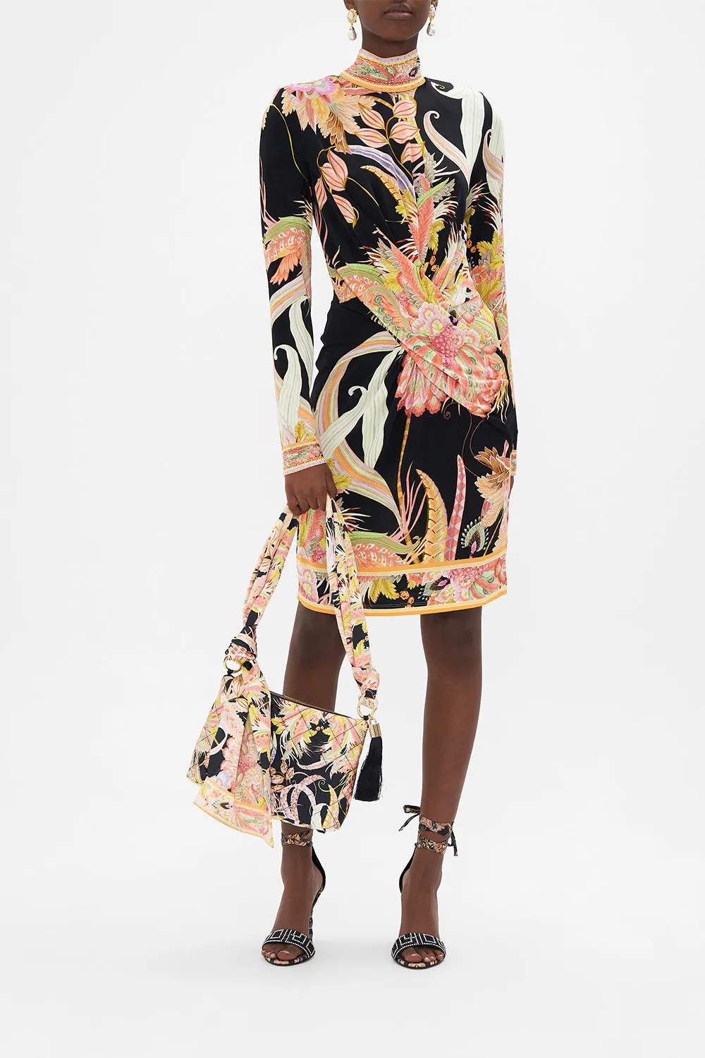 CROSS FRONT MINI DRESS LADY OF THE MOON sold by Camilla