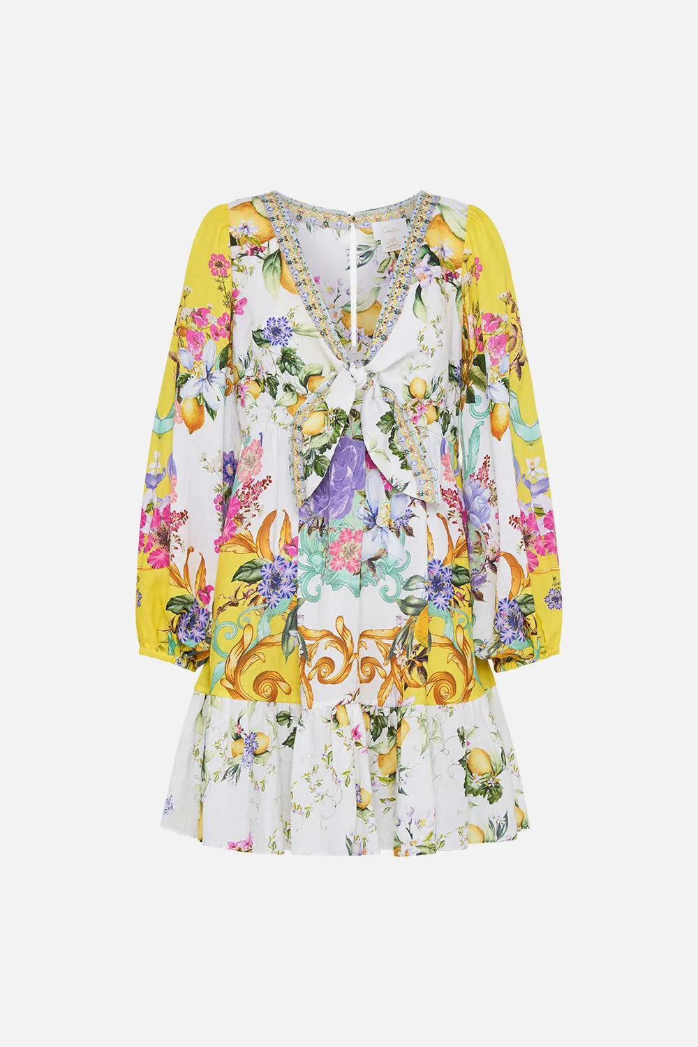 SHORT TIE FRONT BLOUSON DRESS CATERINA SPRITZ sold by Camilla product image thumbnail 3