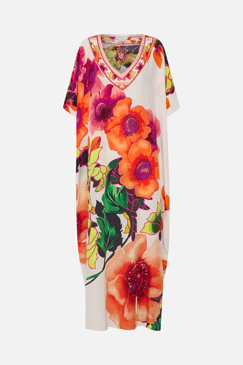 V-NECK KAFTAN PRETTY AS A POPPY sold by Camilla product image thumbnail 3