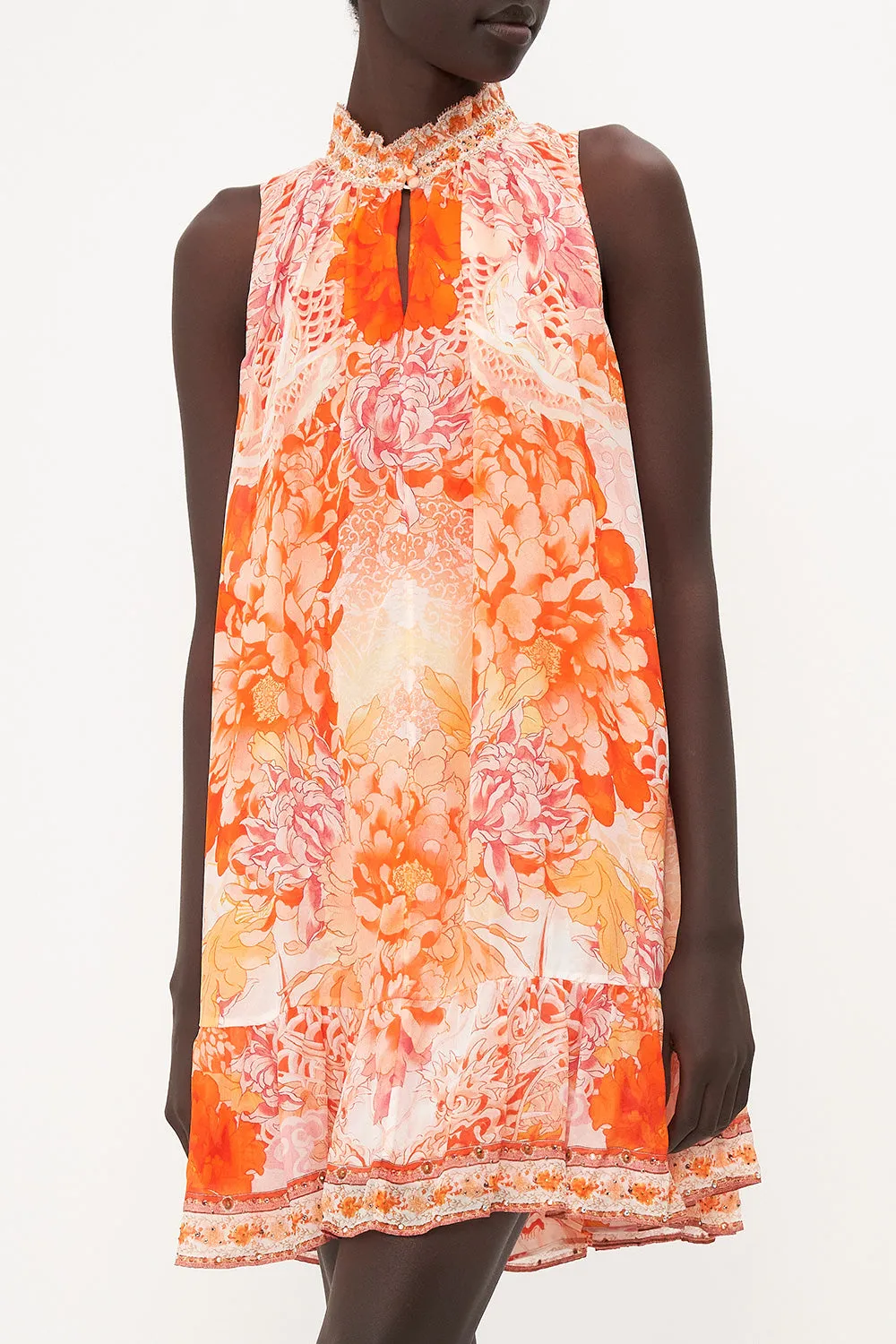 HIGH NECK RUFFLE DRESS DRAGON MOTHER sold by Camilla product image thumbnail 5