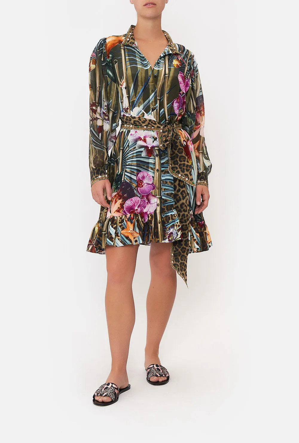 DROP SLEEVE SHIRT DRESS PASSPORT TO PARADISE sold by Camilla