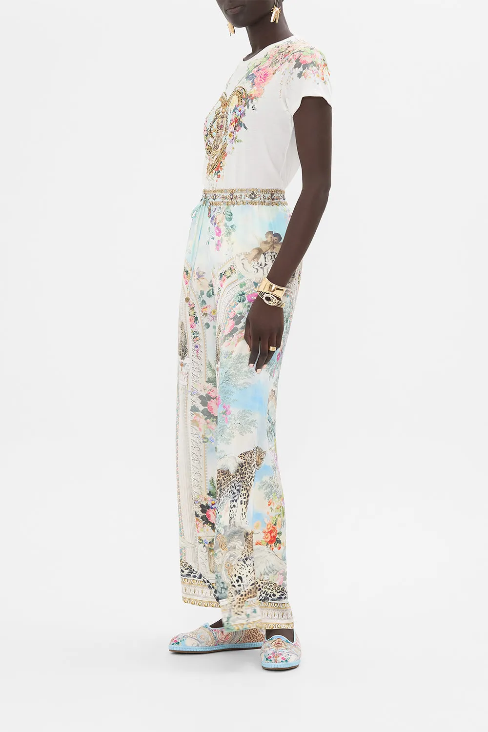 SLIM FIT ROUND NECK T-SHIRT - WHITE/MULTI WE ALWAYS HAVE ALEXANDRIA sold by Camilla product image thumbnail 4