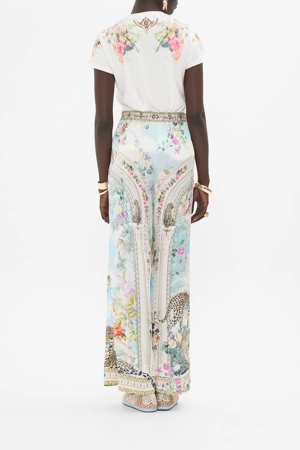 SLIM FIT ROUND NECK T-SHIRT - WHITE/MULTI WE ALWAYS HAVE ALEXANDRIA sold by Camilla product image thumbnail 2