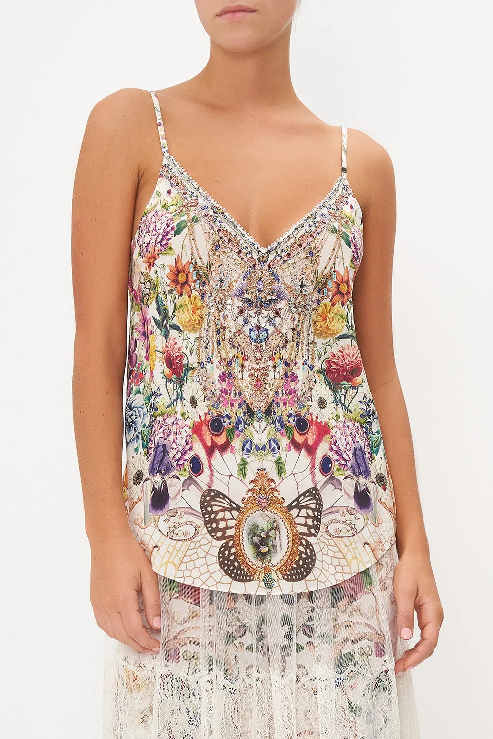 V-NECK BIAS CAMI QUEENS BEE HIVE sold by Camilla product image thumbnail 5