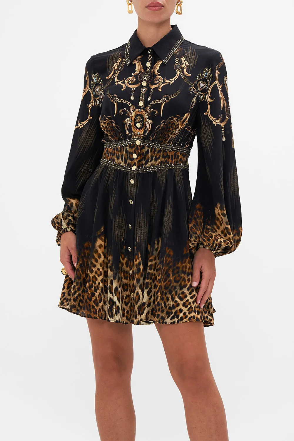 COLLARED SHAPED WAISTBAND DRESS JUNGLE DREAMING sold by Camilla product image thumbnail 5