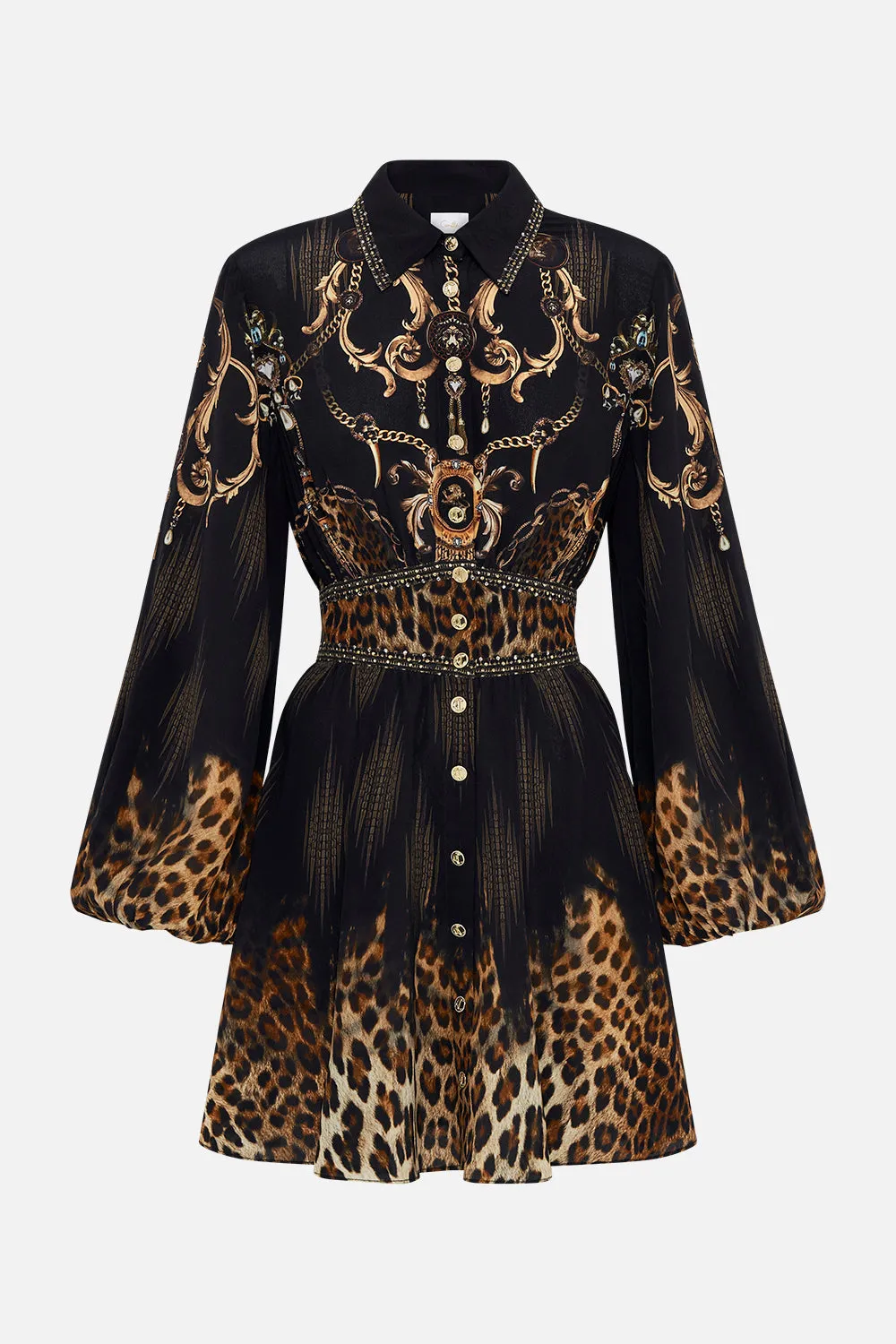 COLLARED SHAPED WAISTBAND DRESS JUNGLE DREAMING sold by Camilla product image thumbnail 3