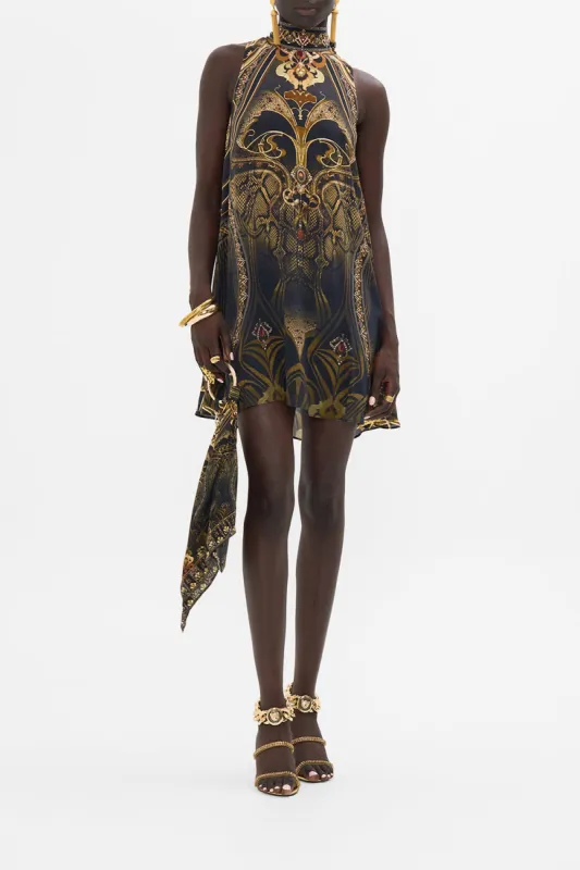 BACK NECK TIE SHORT DRESS NOUVEAU NOIR sold by Camilla