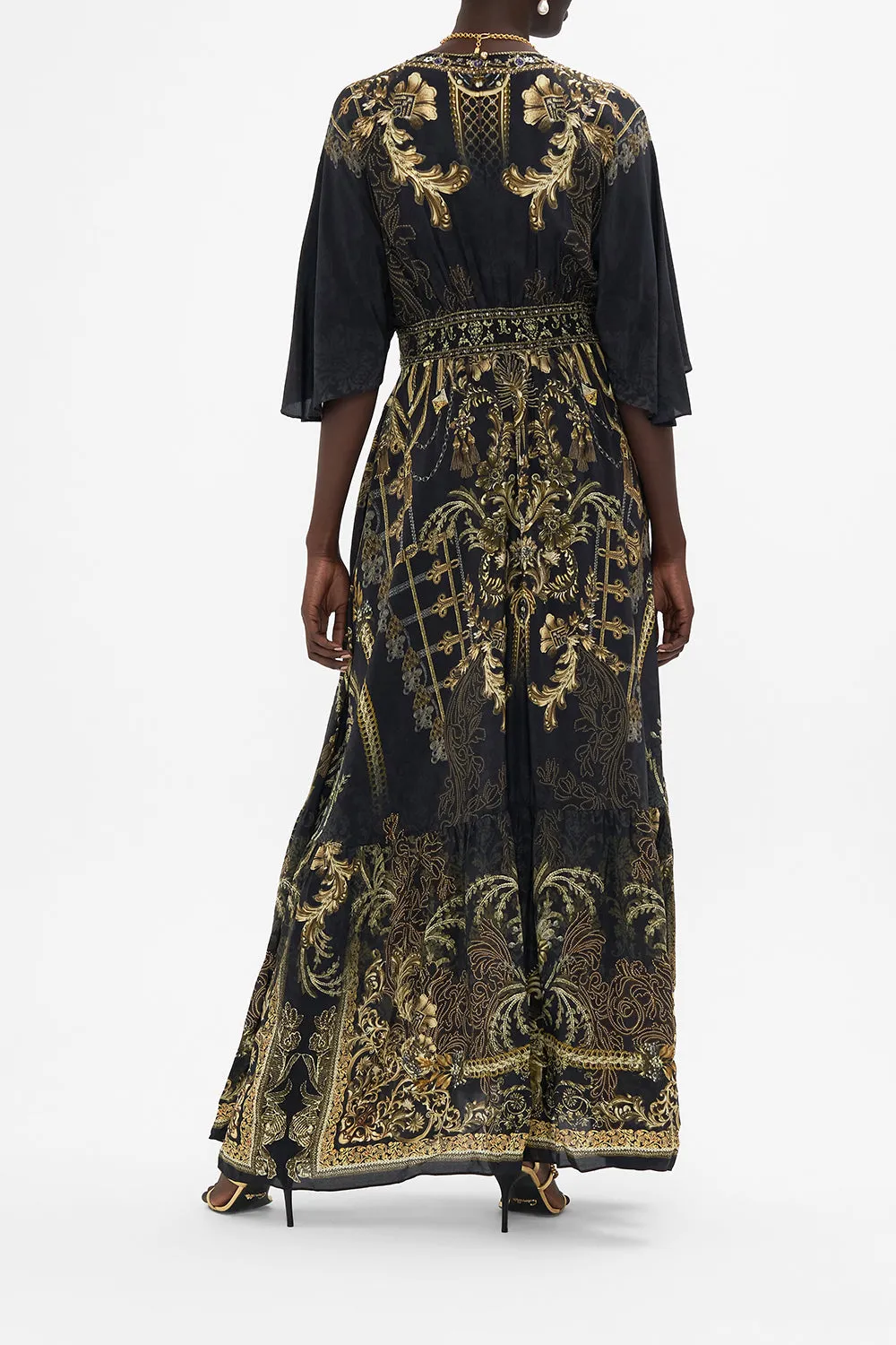 WAISTED DRESS WITH HEM RUFFLE THE NIGHT IS NOIR sold by Camilla product image thumbnail 2