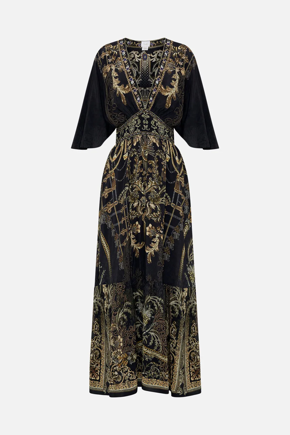 WAISTED DRESS WITH HEM RUFFLE THE NIGHT IS NOIR sold by Camilla product image thumbnail 3