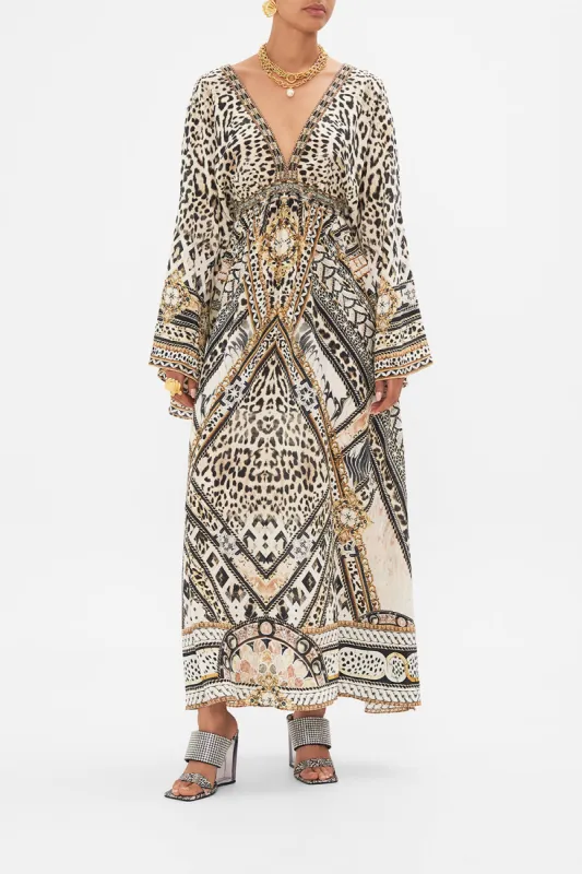 GATHERED KIMONO DRESS MOSAIC MUSE sold by Camilla