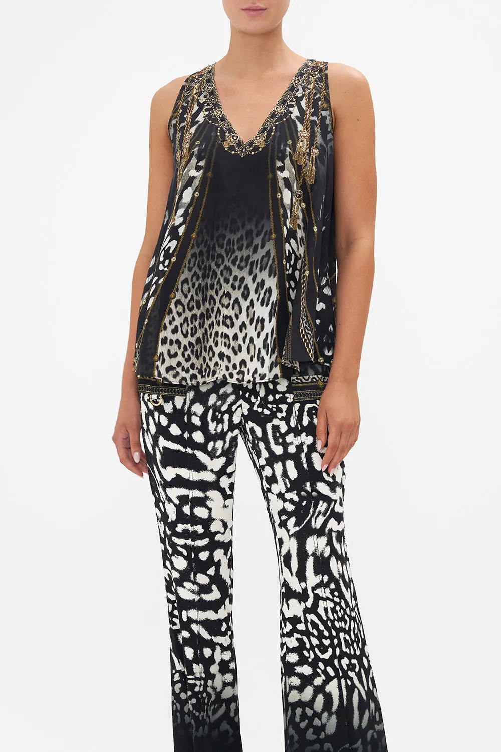 V NECK BUTTON BACK TOP UNTAMED ROYALTY sold by Camilla product image thumbnail 5