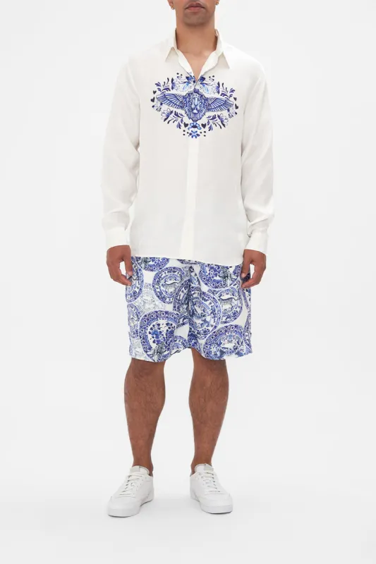 LONG SLEEVE HIDDEN PLACKET SHIRT GLAZE AND GRAZE sold by Camilla