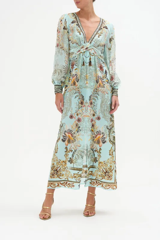 TWIST FRONT LONG DRESS ADIEU YESTERDAY sold by Camilla
