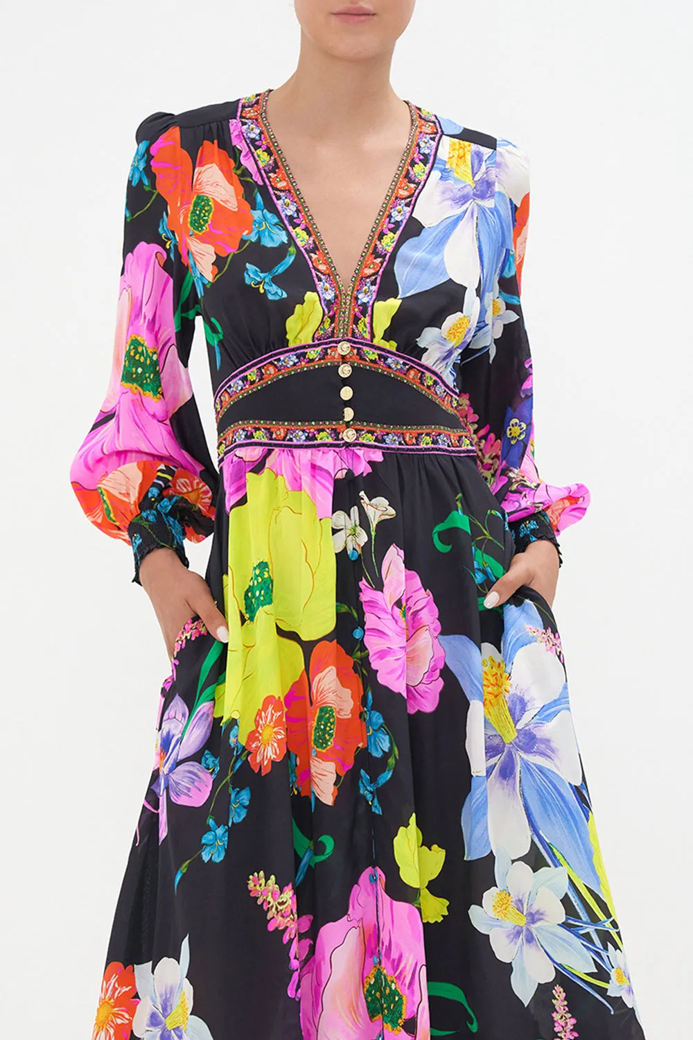 BUTTON DRESS WITH SHAPED WAISTBAND AWAY WITH THE FAIRIES sold by Camilla product image thumbnail 5