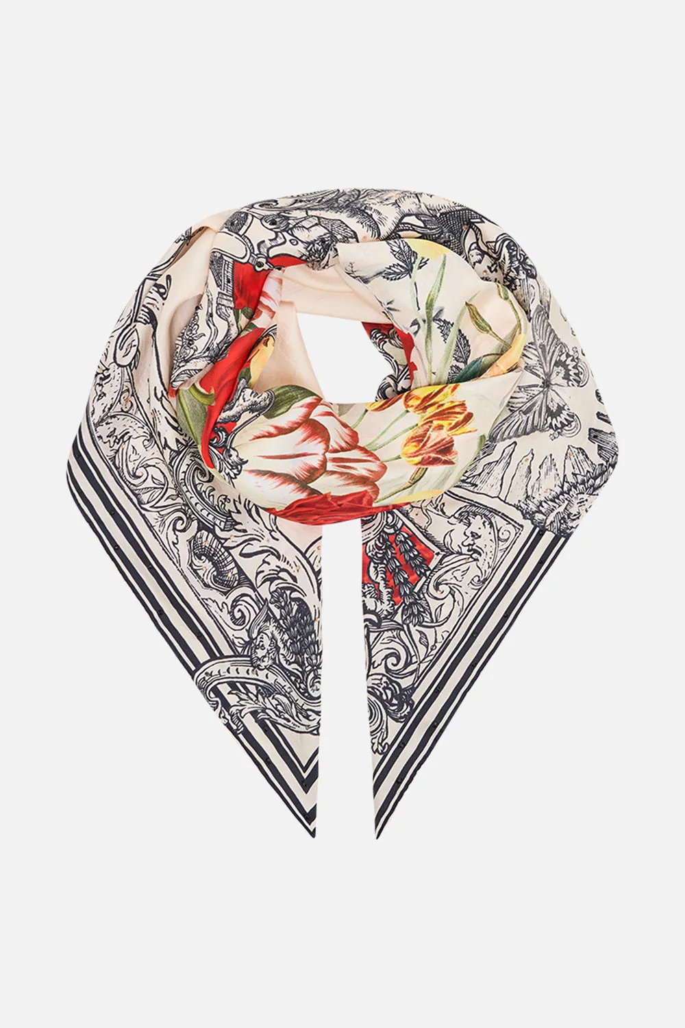 LARGE SQUARE SCARF ETCHED INTO ETERNITY sold by Camilla