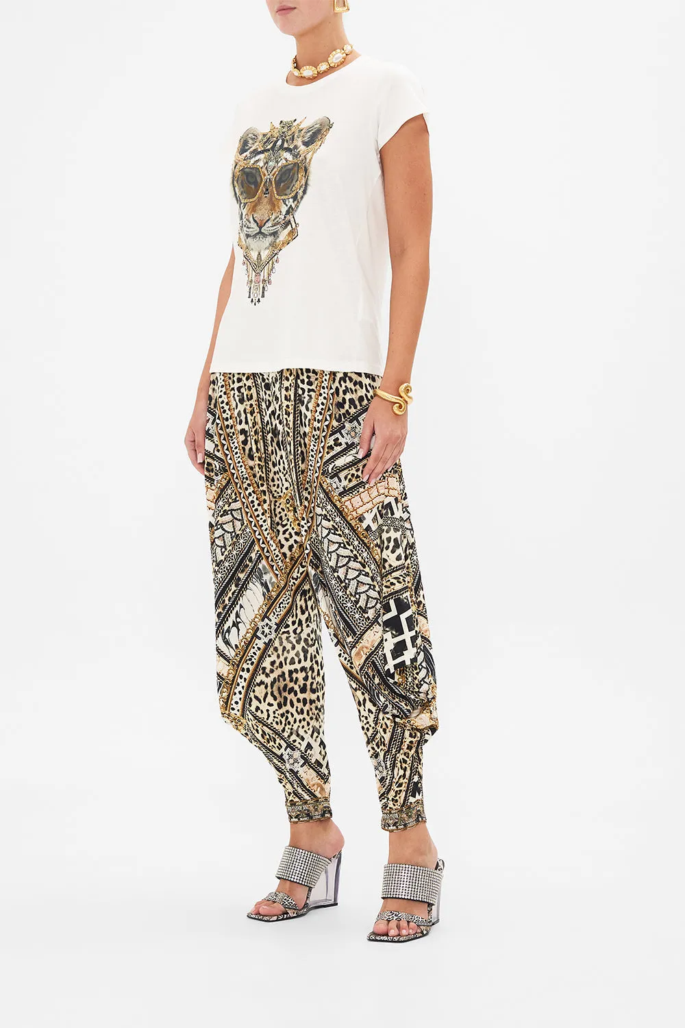 SLIM FIT ROUND NECK T-SHIRT MOSAIC MUSE sold by Camilla product image thumbnail 4