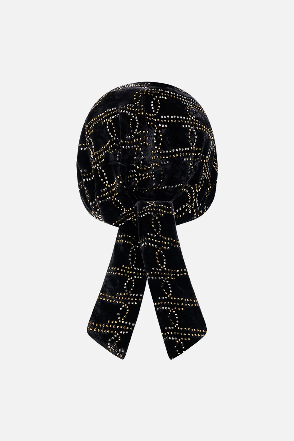 VELVET HEADSCARF SOLID BLACK sold by Camilla product image thumbnail 3