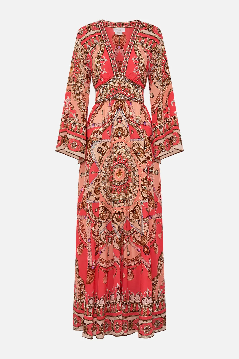 KIMONO SLEEVE DRESS WITH SHIRRING DETAIL SHELL GAMES sold by Camilla product image thumbnail 3