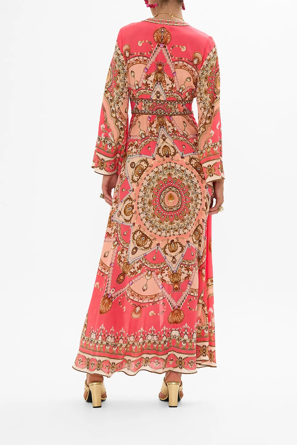 KIMONO SLEEVE DRESS WITH SHIRRING DETAIL SHELL GAMES sold by Camilla product image thumbnail 2