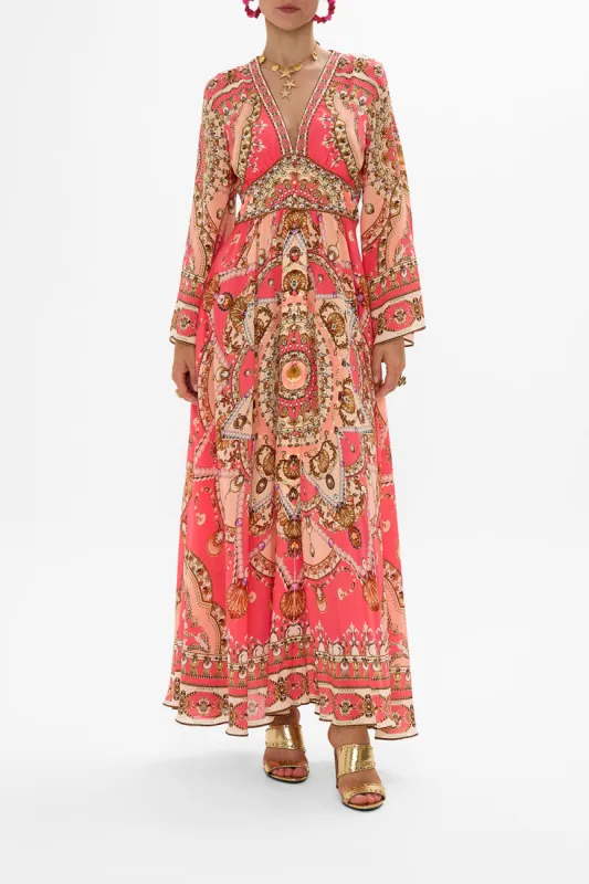 KIMONO SLEEVE DRESS WITH SHIRRING DETAIL SHELL GAMES sold by Camilla