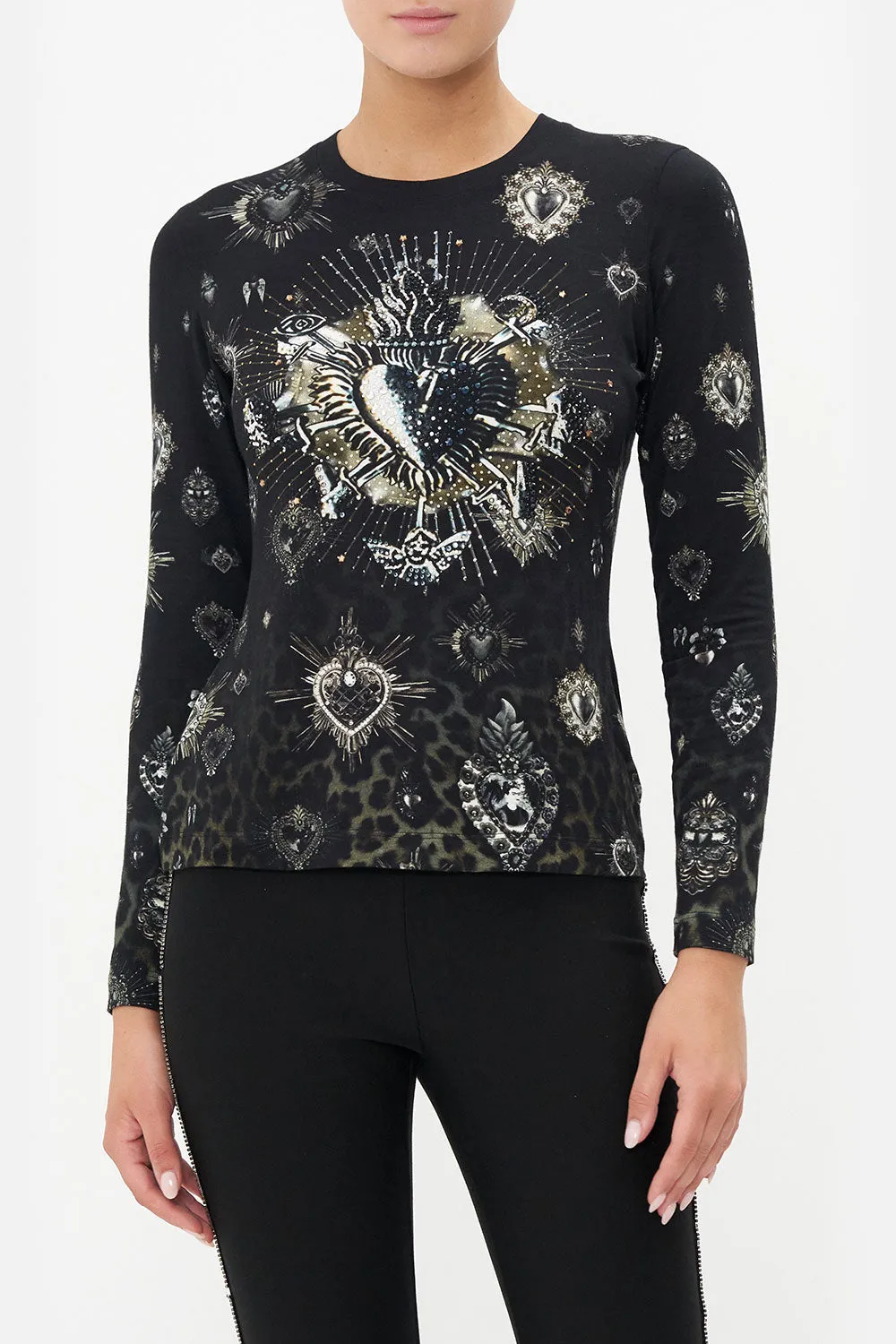 LONG SLEEVE CREW TOP ORDER OF DISORDER LOUNGE sold by Camilla product image thumbnail 5