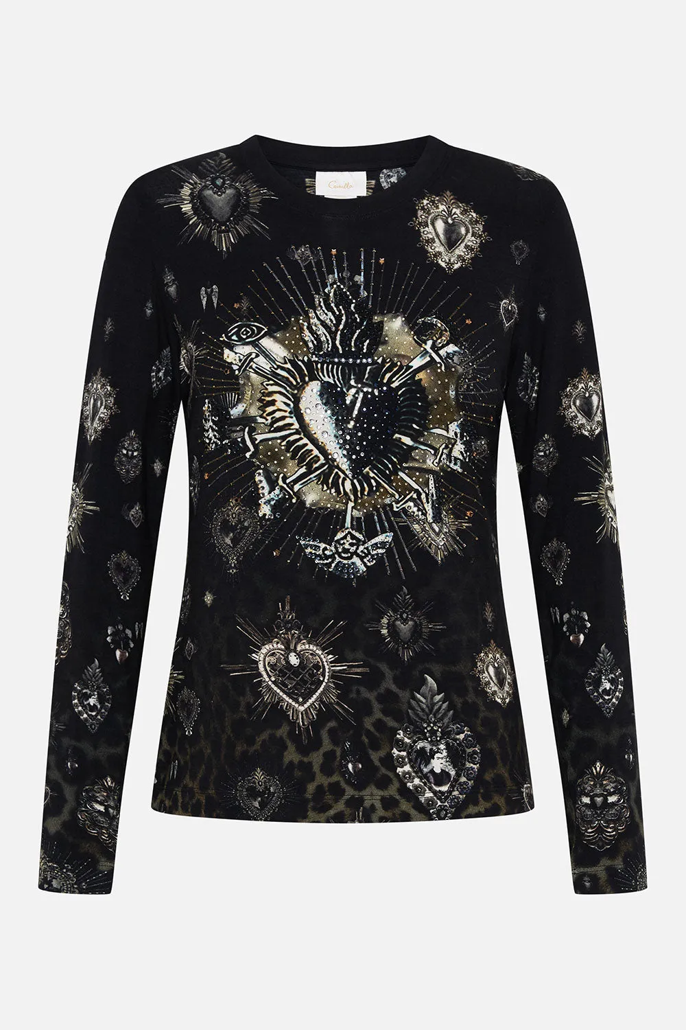 LONG SLEEVE CREW TOP ORDER OF DISORDER LOUNGE sold by Camilla product image thumbnail 3