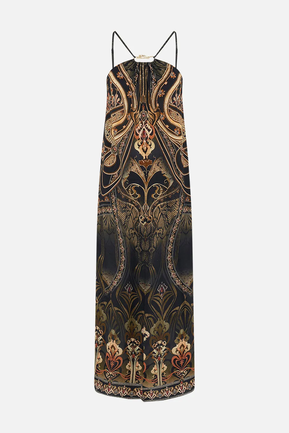 GATHER NECK HARDWARE MAXI DRESS NOUVEAU NOIR sold by Camilla product image thumbnail 3