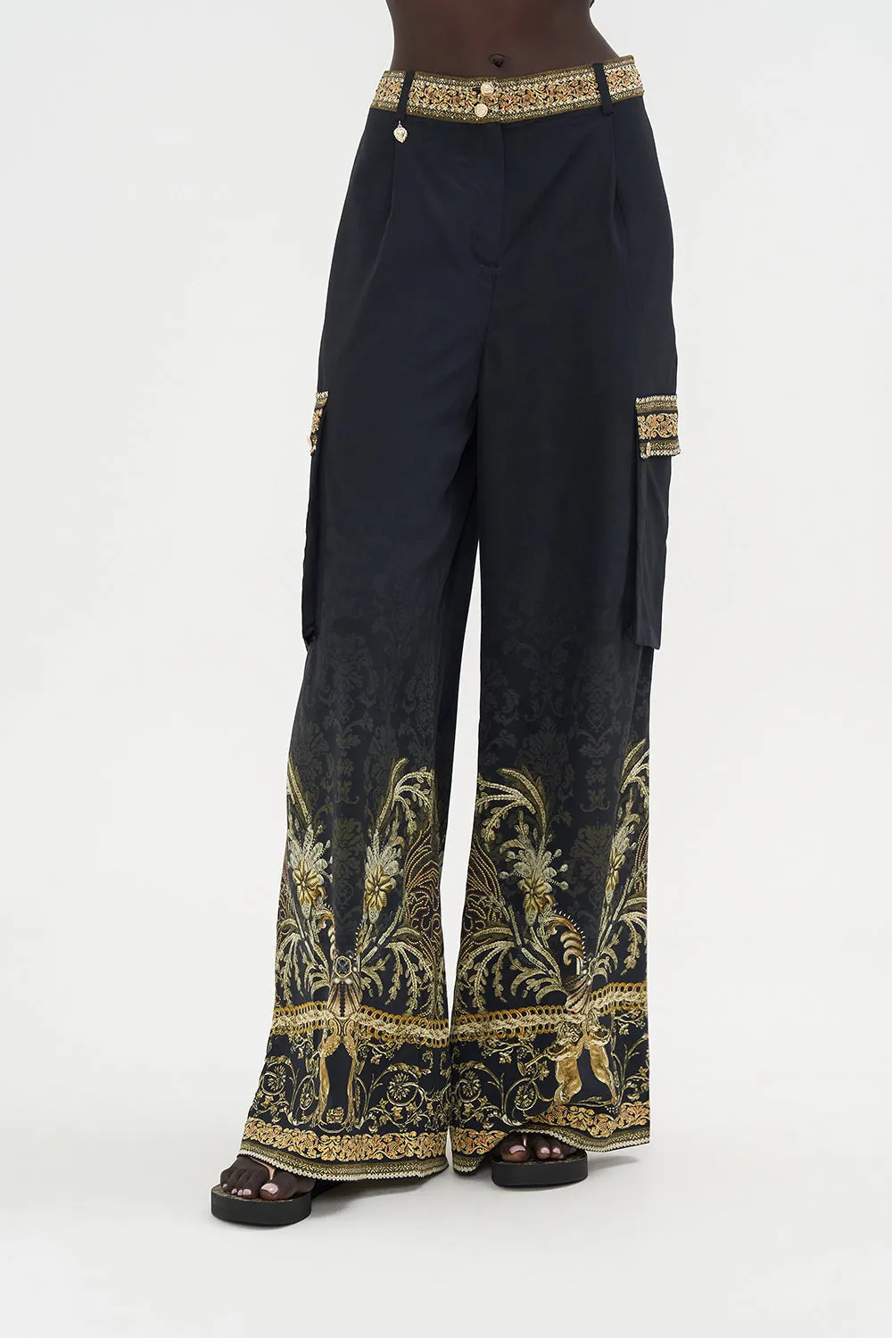 WIDE LEG UTILITY PANTS THE NIGHT IS NOIR sold by Camilla product image thumbnail 5