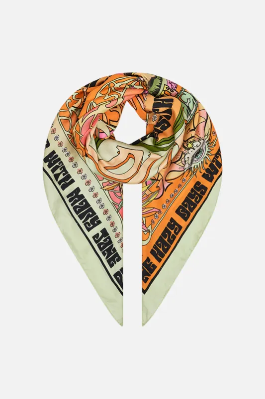 LARGE SQUARE SCARF LETS CHASE RAINBOWS sold by Camilla