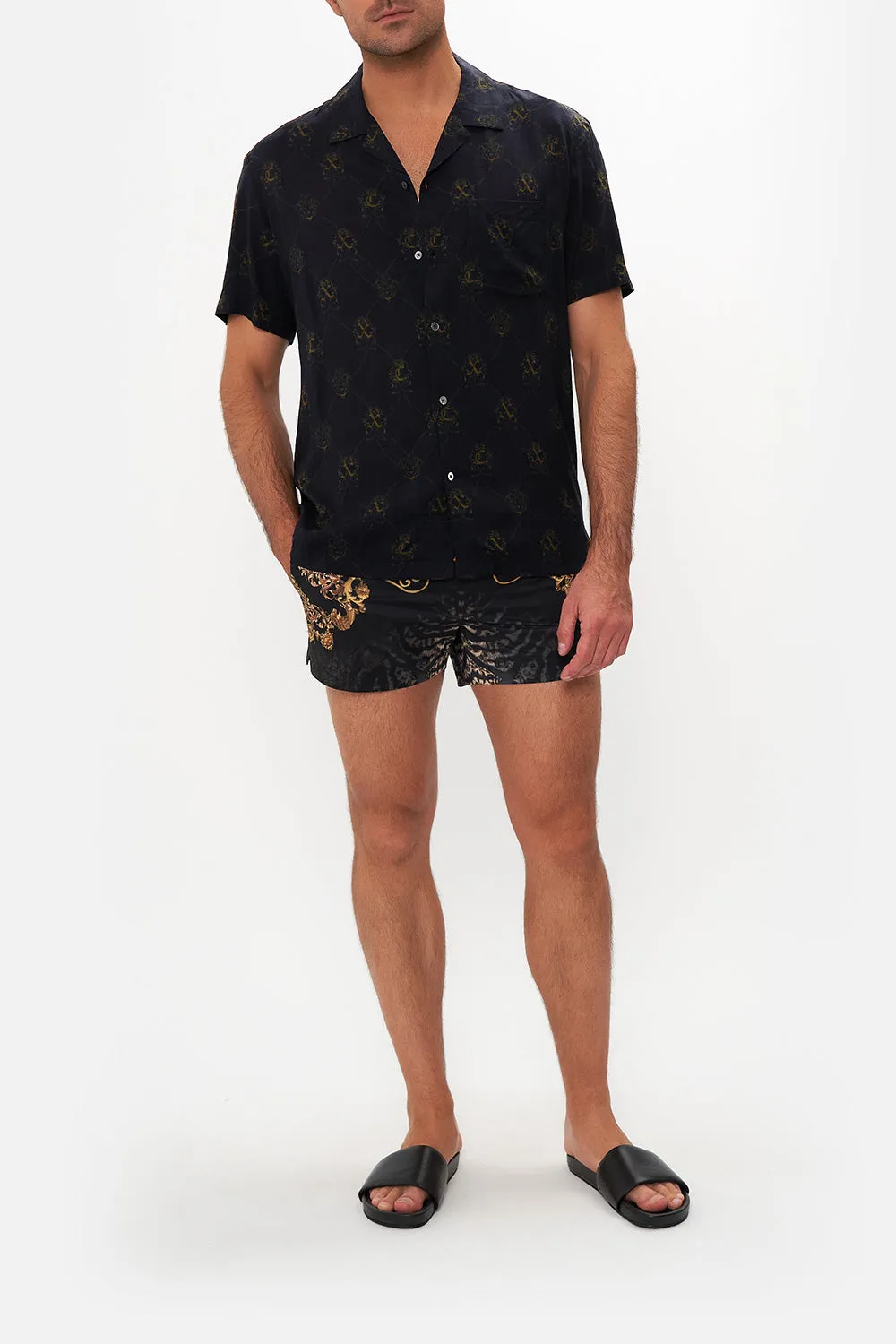 SHORT SLEEVE CAMP COLLARED SHIRT SHADOWS OF ARMADA sold by Camilla