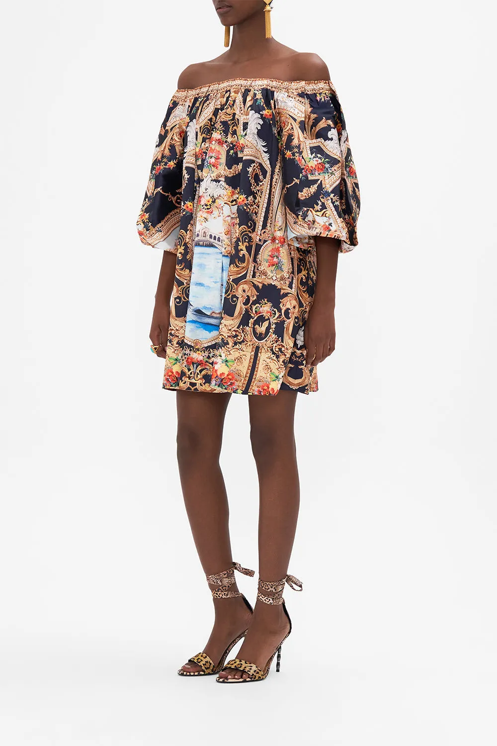 OFF SHOULDER PUFF DRESS VENICE VIGNETTE sold by Camilla product image thumbnail 4