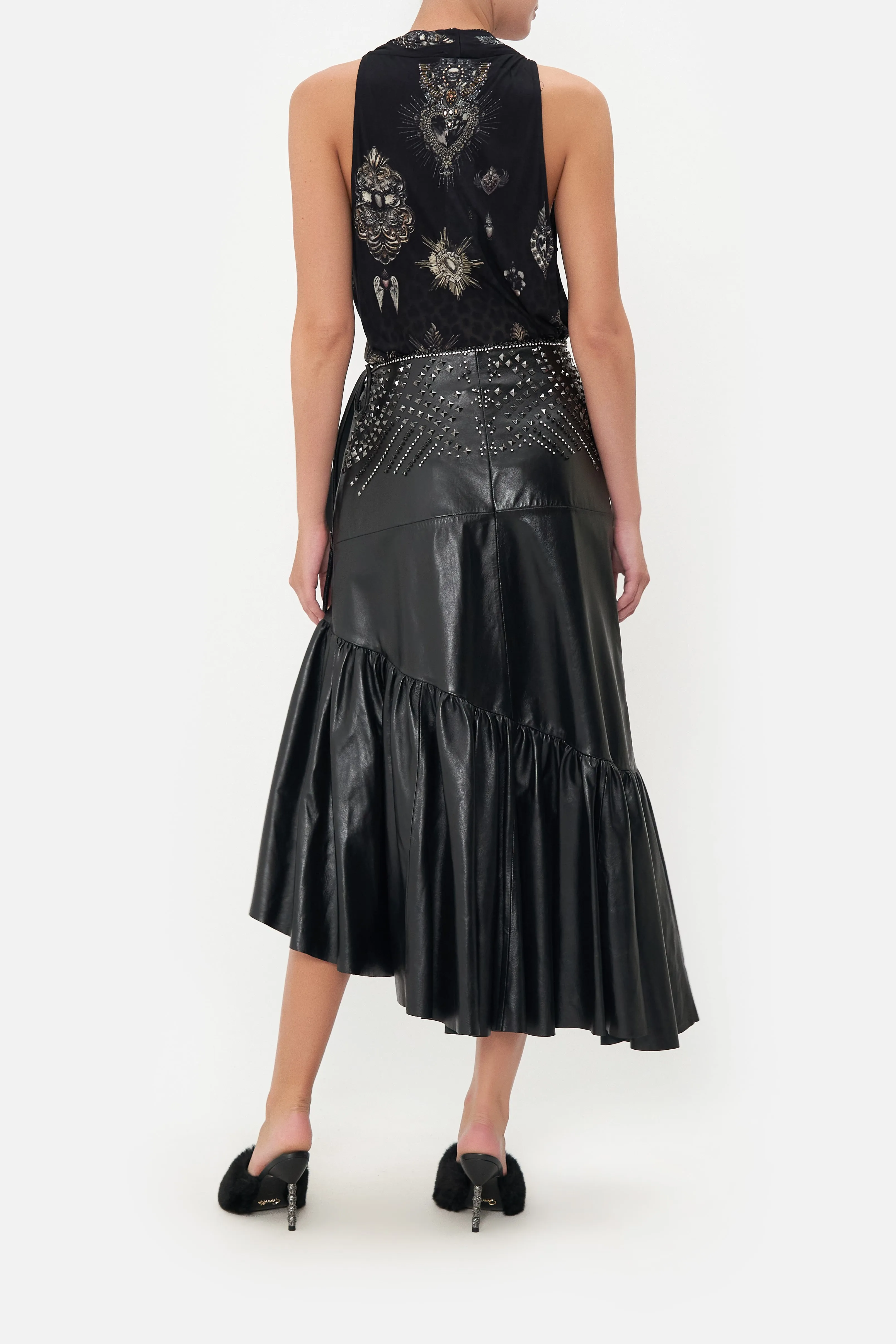 ASYMMETRICAL RUFFLE SKIRT LEATHER sold by Camilla product image thumbnail 2